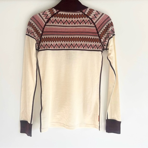 Kari Traa Fair Isle Pattern 100% Wool Base Layer Size Small NWOT - Picture 3 of 9